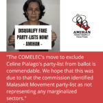 Peasant women group lauds COMELEC for excluding Malasakit party-list from ballot